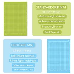 AUNKZL 6 Pack Cutting Mats 8.5x12in Compatible Cricut Joy Xtra Reusable Sticky Grip Cricket Cut Mats (Light, Standard) for Crafts, Quilting, Sewing