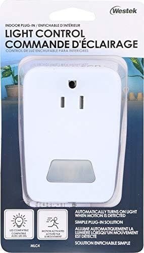 Westek MLC4BC Indoor PlugIn Motion Activated Light Control, No Size