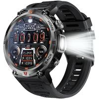 EIGIIS Reloj inteligente militar para hombre, resistente al agua, táctico,  Bluetooth, altavoz de llamadas, pantalla táctil HD de 1.3 pulgadas, reloj