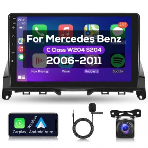  Carplay inalámbrico de 9 pulgadas con pantalla táctil Android  estéreo para coche con Android Auto inalámbrico de doble DIN Radio para  coche con WiFi navegación GPS HiFi Bluetooth USB FM/RDS Radio
