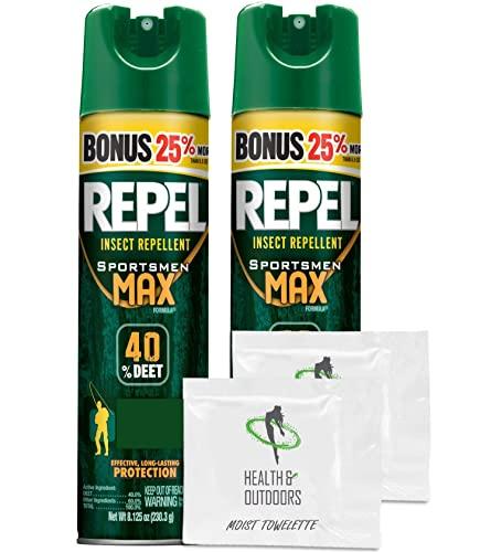 Repel Sportsmen Max Aerosol Insect Repellent Bonus, 40% Deet, 8.125 oz ...