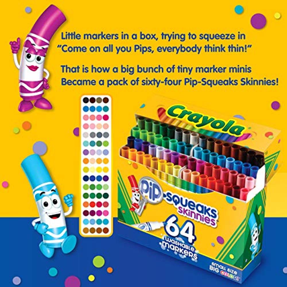 Crayola® Pip-Squeaks Skinnies Washable Markers, 64ct.