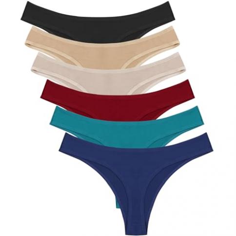 DRESHOW 6 Pack Women Underwear Thongs, Ladies Thong, Breathable Comfortable  Cotton Panties Undies for Women Bikini Underwear : Precio Costa Rica