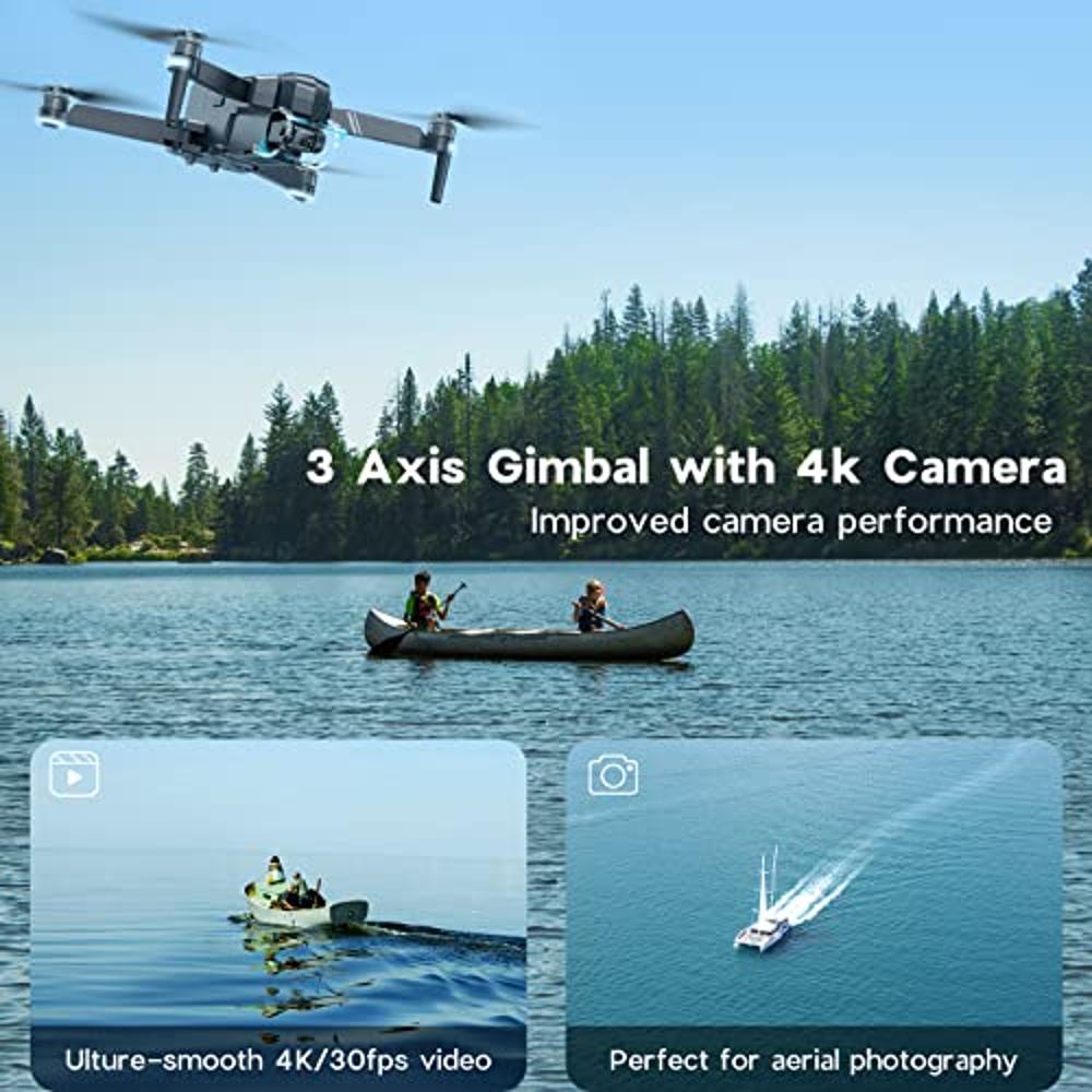Ruko F11GIM2 112Min Drone with Camera for Adults 4K 3-Axis Gimbal (2-Axis +  EIS Anti-shake)& Ruko 1601AMP Amphibious RC Car for kids