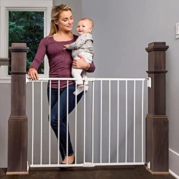 Regalo Puerta de seguridad para bebés 2 en 1 extra ancha para escaleras y  pasillos, montaje