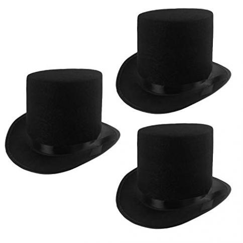 Sombrero de copa, estilo rockero, color negro