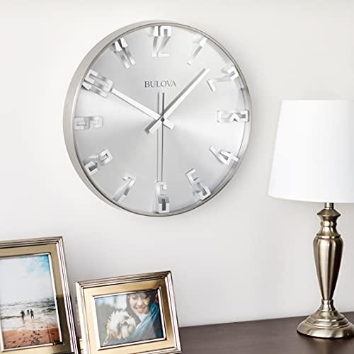 Bulova C4846 Director Wall Clock, Satin Pewter Finish Precio Guatemala