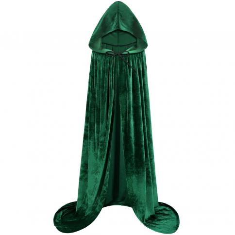 Sarfel Capa con capucha Capa de terciopelo con capucha Capas de Halloween  Disfraz de bruja para