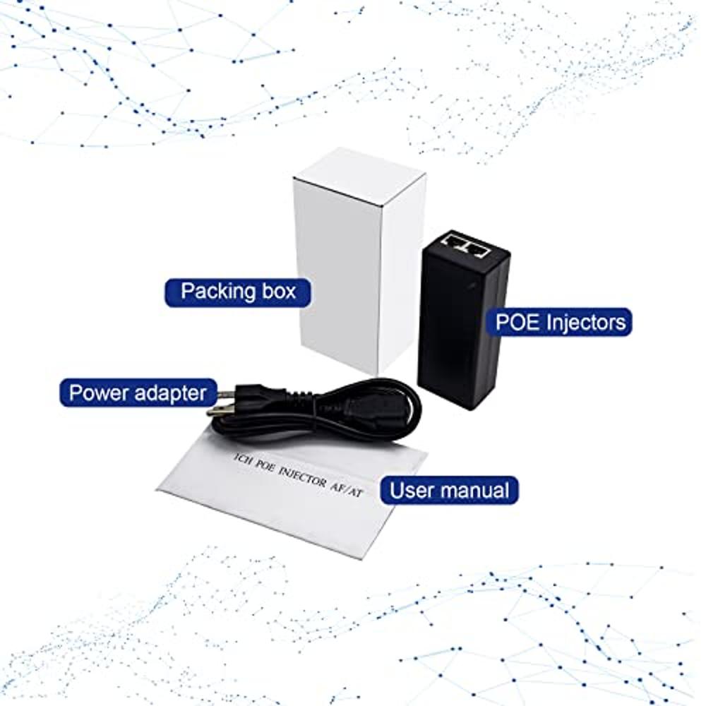 ThePoEstore Adaptador de inyector PoE Gigabit, inyector PoE+ de 30 W,  inyector Gigabit Power over Ethernet Plus, compatible con IEEE 802.3af/at  de 10/100/1000 Mbps, hasta 100 metros (325 pies) - Modelo 30 W : Precio  Guatemala