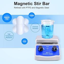Slendor Magnetic Stirrer Hot Plate Mixer 1000ml Stirring Capacity 5 x 5 inch Max 520°F Hotplate and 100-2000 RPM Stirrer, Stirring Bar  Support Stand Included