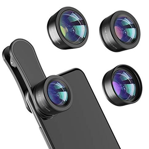 Lente de cámara de teléfono, kit de lente de teléfono 3 en 1 actualizado:  lente ojo