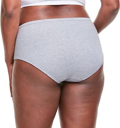 Hanes Paquete de bragas de talla grande para mujer, ropa interior