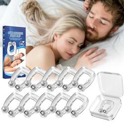 Anti Snoring Devices, Anskysea Snoring Solution - Silicone Magnetic Stop Snoring Aid for Men  Women - Anti Snoring Nose Clip10 Pack