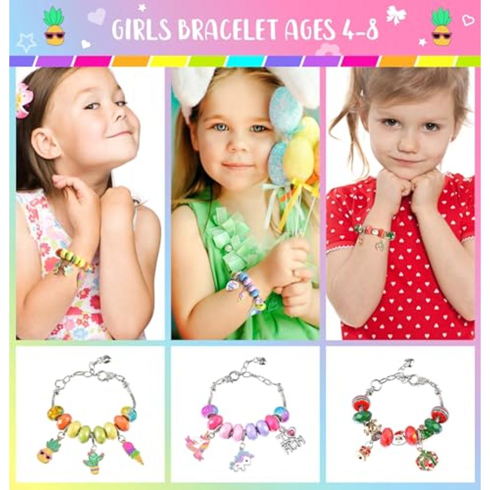 FORMIZON Kit para Hacer Pulseras Niñas, Juego de Pulseras de la Amistad y  Pegatinas de Unicornios, 36 Pcs DIY Kit Manualidades Niños para Juguetes,  Regalo Cumpleaños para Niña de 8-12 Años 