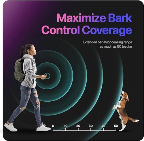 NPS Dog Bark Deterrent Devices w/ 3X Sonic emitters 50ft Range