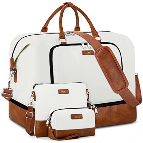 The Foldie® Bolsa de viaje plegable para mujer, bolsas de fin de semana  para mujer, bolsa de viaje para artículos