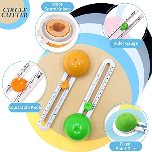 Circle Cutter Paper Trimmer Scrapbooking Circular Cutter Craft Cutting  Tool, Rotary Cutter for Cardstocks(included 3