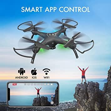  Drones con cámara HD de 1080p para adultos, niños y  principiantes, ángulo de 120°, diseño seguro y fácil de controlar, control  remoto, aplicación/voz, 18 minutos de vuelo, regalo para niñas/niños 