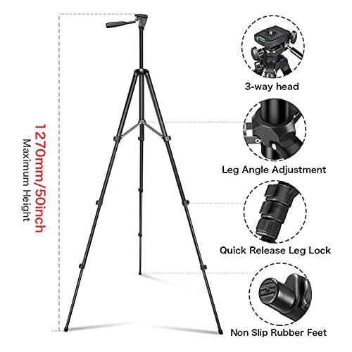 UBeesize Phone Tripod, 51 Adjustable Travel Video Tripod Stand with