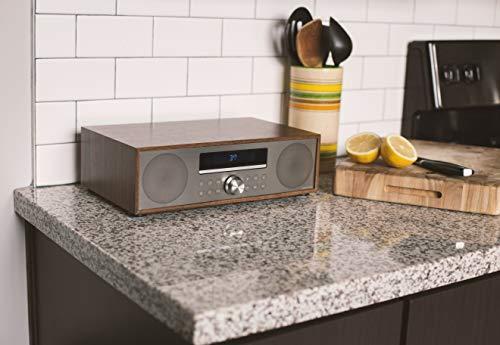 Crosley CR3501AWA Fleetwood Radio reloj FM Bluetooth y reproductor de