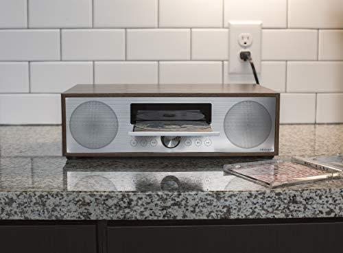Crosley CR3501AWA Fleetwood Radio reloj FM Bluetooth y reproductor de