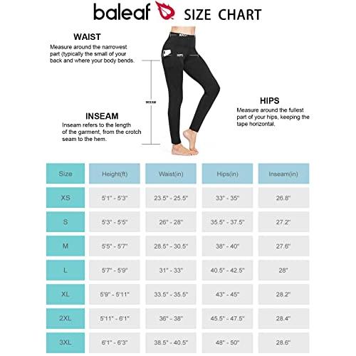 BALEAF Womens Winter Leggings Thermal Warm Fleece Lined Leggings High  Waisted Thick Yoga Pants Cold Weather with Pockets Purple S