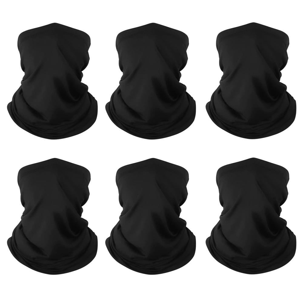 6 Pack Neck Gaiter Bandana Face Mask: Cooling Gator Mask for Outdoor ...