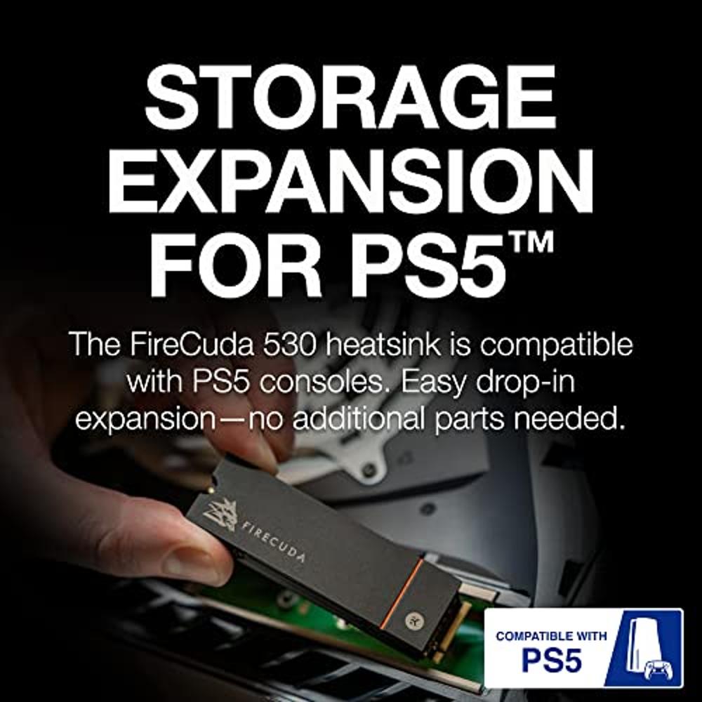  Seagate FireCuda 530 2TB Internal Solid State Drive - M.2 PCIe  Gen4 ×4 NVMe 1.4, PS5 SSD, 3D TLC NAND, 2550 TBW, 1.8M MTBF, Heatsink,  Rescue Services (ZP2000GM3A023) : Electronics