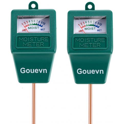 Gouevn 2 unidades de medidor de humedad del suelo, higrómetro, medidor de  agua para plantas de