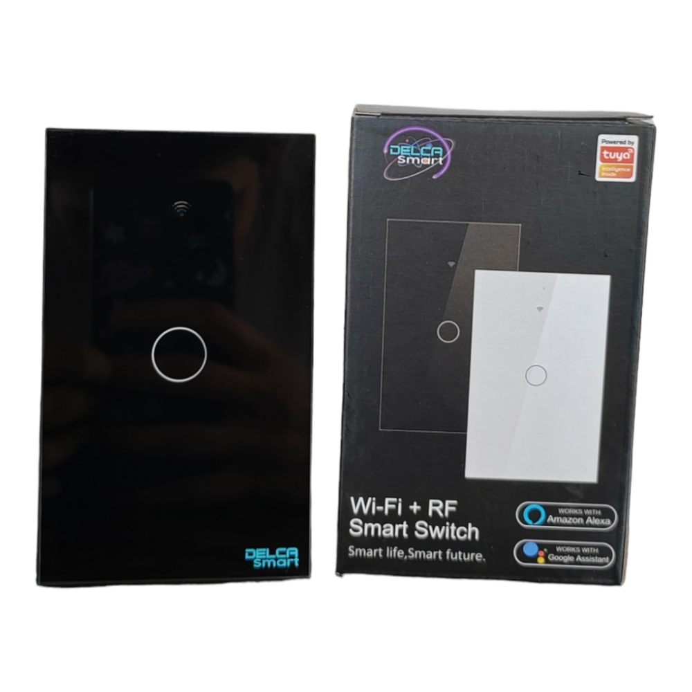 Smart WiFi Touch Schalter 2-fach - Schwarz Für Smartes Zuhause