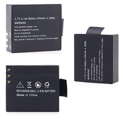 Kit de batterie de rechange avec double chargeur 3,7V 900 mAh Li-ion