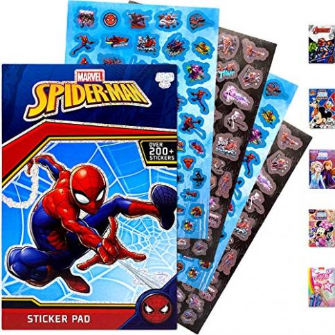Libro de pegatinas de Marvel Spiderman con más de 200 unidades: perfecto  para regalos, recuerdos de
