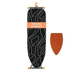 Ironing Board Compact Space Saver with Extra Thick 4 Layers Heat Resistant Cover, Foldable for Easy Storage, Height Adjustable - Color Black - Tamaño 43L x 13W