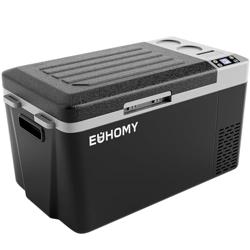 EUHOMY 12 Volt Refrigerator, 24QT(23L) Electric Cooler, Car Fridge APP Control, Car Refrigerator 12/24V DC 100-240V AC, Portable Freezer Usable Battery for Camping, Travel, Truck, Outdoor - Nombre de estilo Refrigerator - Tamaño 24 QT
