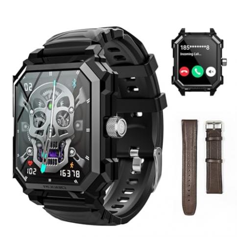 Alpha Gear Relojes inteligentes militares para hombres (hacer/responder  llamada) IP69 impermeable al aire libre reloj
