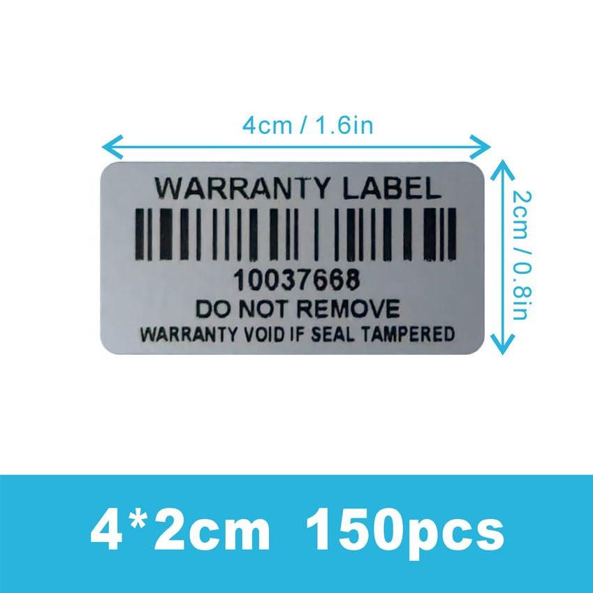 thumbnail image 2 of 100 Chrome Black Tamper-Evident Void Labels – Security Stickers For Warranty & Barcode Protection 2 of 4