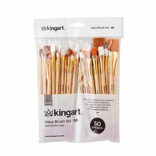 KINGART Mixed Media Value Brush Set Set of 50 Precio Guatemala