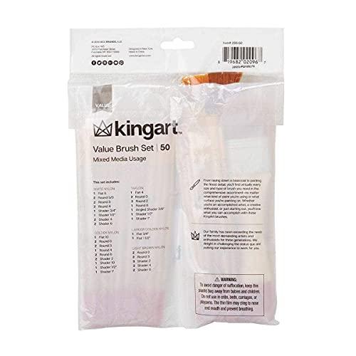KINGART Mixed Media Value Brush Set Set of 50 Precio Guatemala