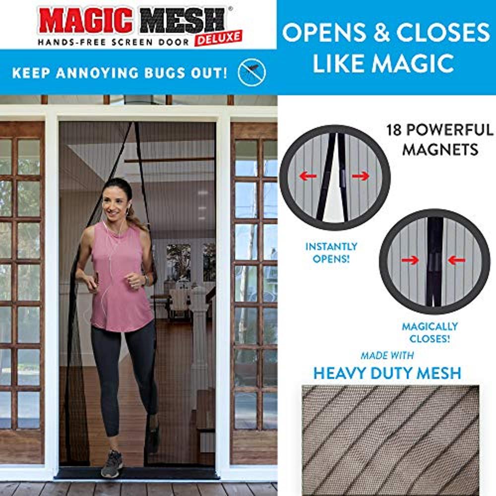 Magnetic Screen Door Fit Door Size 39 x 83 , French Door Mesh Curtain  with Heavy Duty 