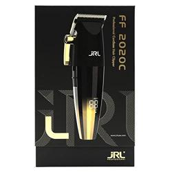 Amazon Series JRL Fresh Fade 2020C-G - Cortapelos profesional con tecnología Cool Blade para el aseo de los hombres, cortaúñas recargables con pantalla LCD y a prueba de corrosión (dorado) - Color Cortapelos de oro