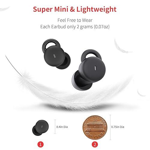 Sleeping Earbuds, Smallest Sleepbuds Comfortable inEar Headphones with Mic Noise Reduction