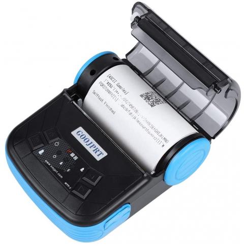 Mini impresora, impresora de recibos portátil inalámbrica Bluetooth  impresora térmica de 2.283 in impresora térmica calentada directamente  compatible