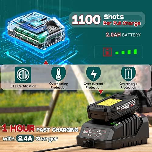 Cordless Nail Gun Battery Powered, NEU MASTER Battery Brad Nailer