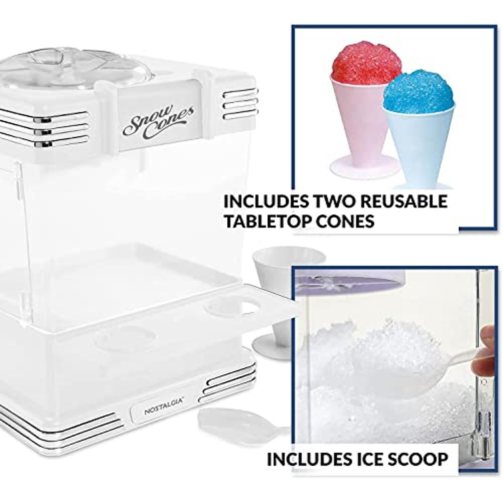 Maquina De Hielo Raspado Con Cono De Nieve: Maquina De Granizado De Mesa  Retro