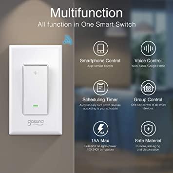 Interruptor Inteligente Gosund Smart Switch Luz Wifi Funciona con Alex –  TecnoMarket
