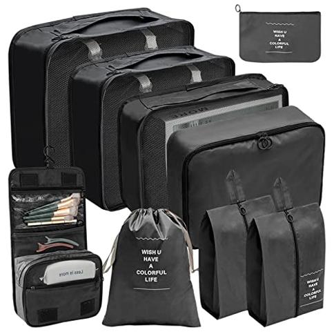 7Pcs/Set Travel Luggage Organizer Storage Bag, Lightweight Travel Luggage  Organizer With Shoe Bag, Toiletry Bag & Laundry Bag