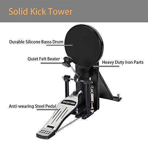 HXW SD615 Electric Drum Set With Mesh Heads 8 Piece Electronic Drum Kit