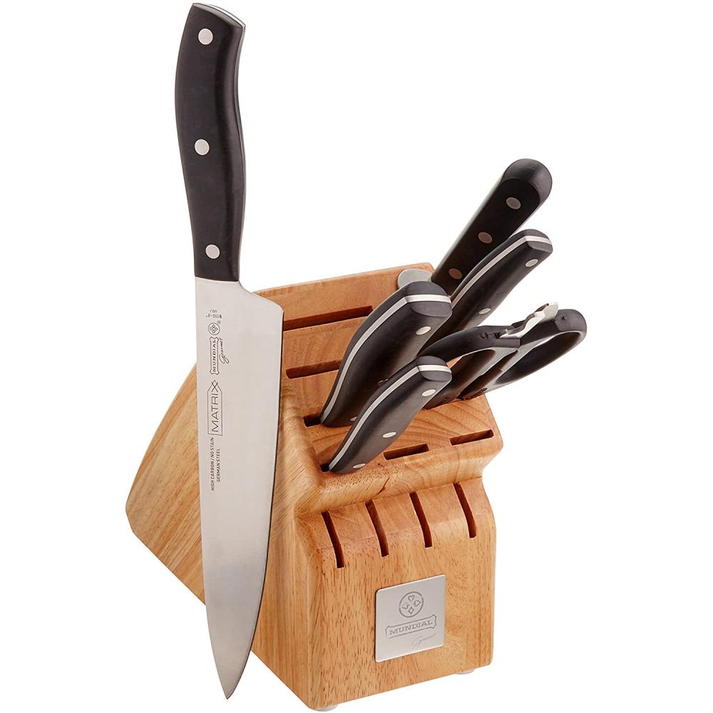 Set de cuchillos - FAGOR Couper, Juego 7 Cuchillos Cocina Profesional, Hoja  Acero Inoxidable, Cocinero, Jamonero, Pan, Santok