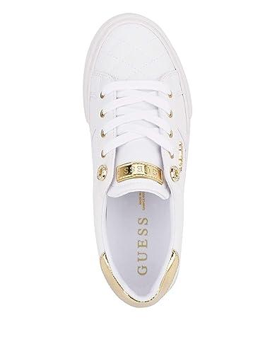 Guess Zapatillas Para Mujer Blairin, Logo Blanco, 38.5 EU : GUESS