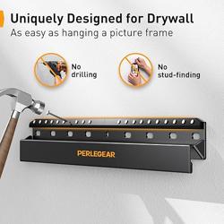 Perlegear No Drill TV Wall Mount for Most 24-65 Inch TVs up to 100 lbs, Studless TV Mount, Drywall TV Bracket with Max VESA 400x400mm, No Stud, Easy Install, Low Profile, PGMT7 - Tamaño 24-65 inch Fixed TV Wall Mount